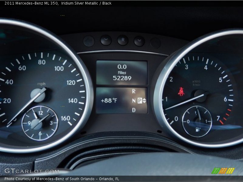 Iridium Silver Metallic / Black 2011 Mercedes-Benz ML 350