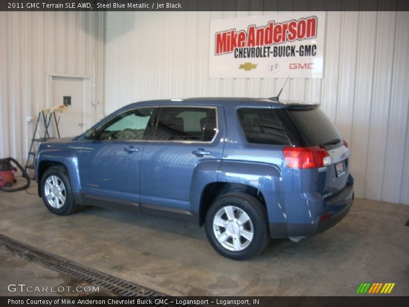 Steel Blue Metallic / Jet Black 2011 GMC Terrain SLE AWD
