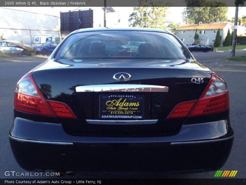 Black Obsidian / Firebrick 2005 Infiniti Q 45