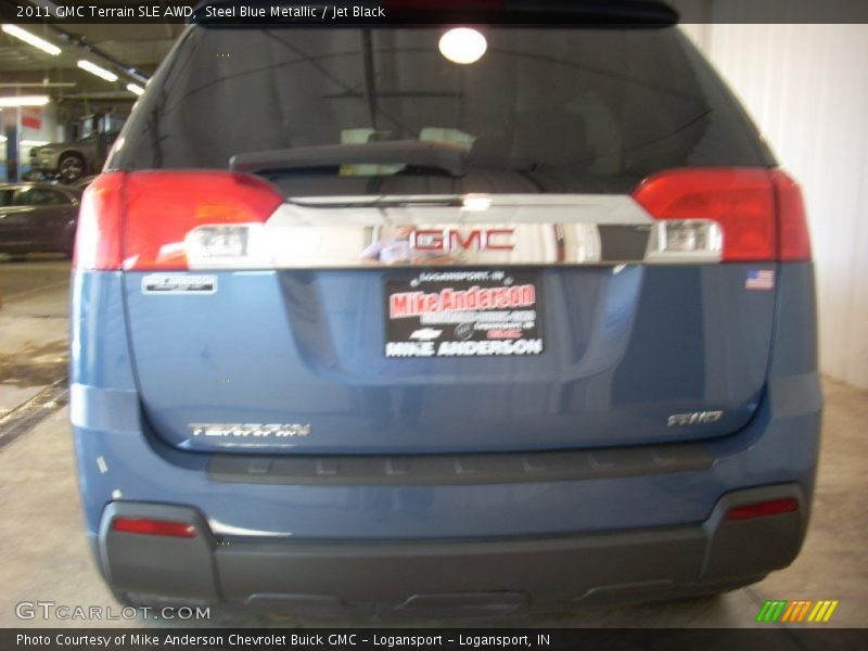 Steel Blue Metallic / Jet Black 2011 GMC Terrain SLE AWD
