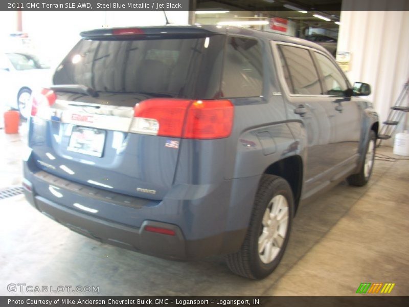 Steel Blue Metallic / Jet Black 2011 GMC Terrain SLE AWD