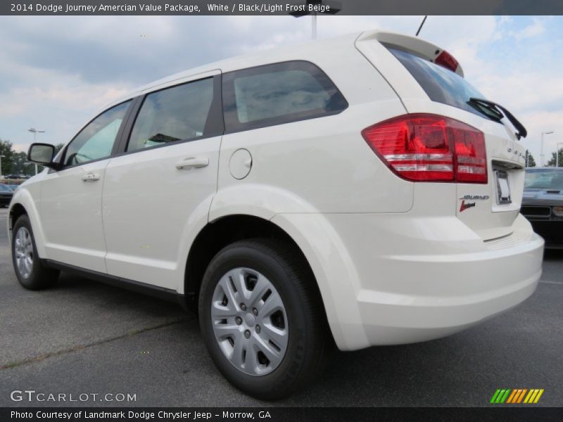 White / Black/Light Frost Beige 2014 Dodge Journey Amercian Value Package