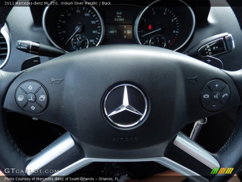 Iridium Silver Metallic / Black 2011 Mercedes-Benz ML 350
