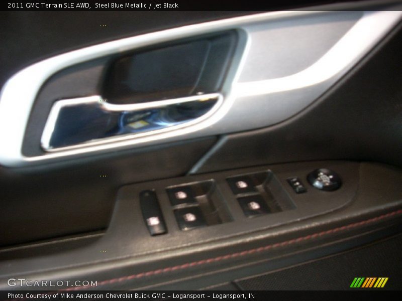 Steel Blue Metallic / Jet Black 2011 GMC Terrain SLE AWD