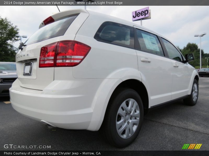 White / Black/Light Frost Beige 2014 Dodge Journey Amercian Value Package
