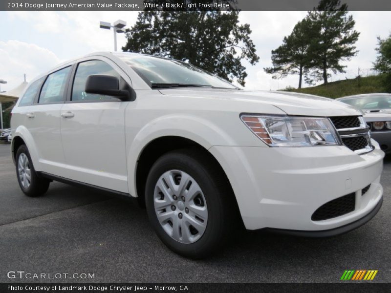 White / Black/Light Frost Beige 2014 Dodge Journey Amercian Value Package