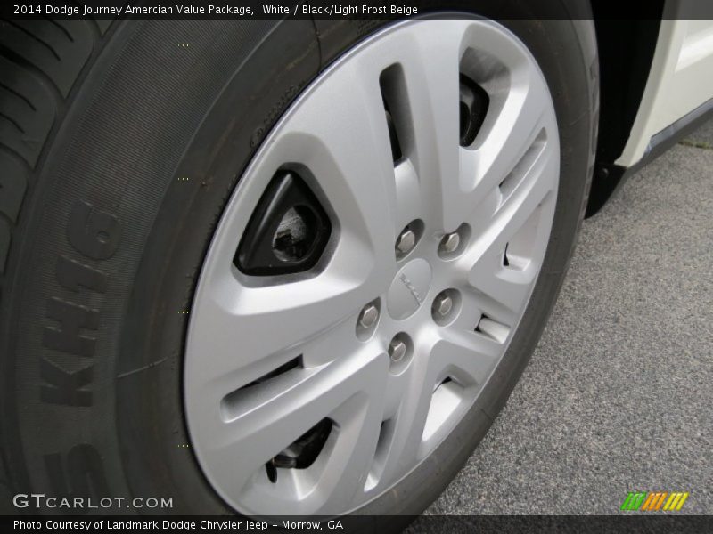White / Black/Light Frost Beige 2014 Dodge Journey Amercian Value Package