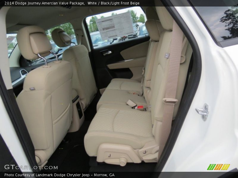 White / Black/Light Frost Beige 2014 Dodge Journey Amercian Value Package
