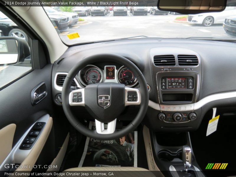 White / Black/Light Frost Beige 2014 Dodge Journey Amercian Value Package