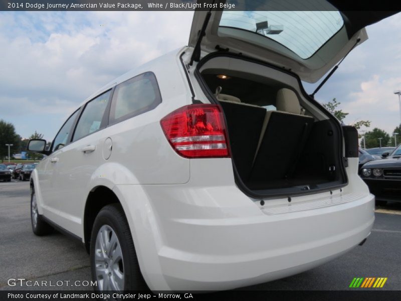 White / Black/Light Frost Beige 2014 Dodge Journey Amercian Value Package