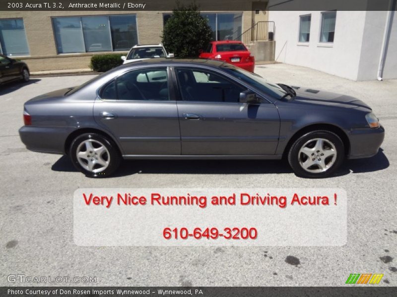 Anthracite Metallic / Ebony 2003 Acura TL 3.2