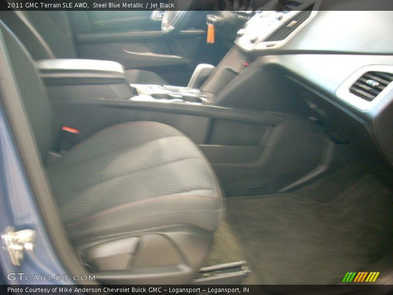 Steel Blue Metallic / Jet Black 2011 GMC Terrain SLE AWD