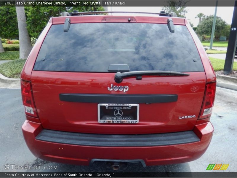 Inferno Red Crystal Pearl / Khaki 2005 Jeep Grand Cherokee Laredo