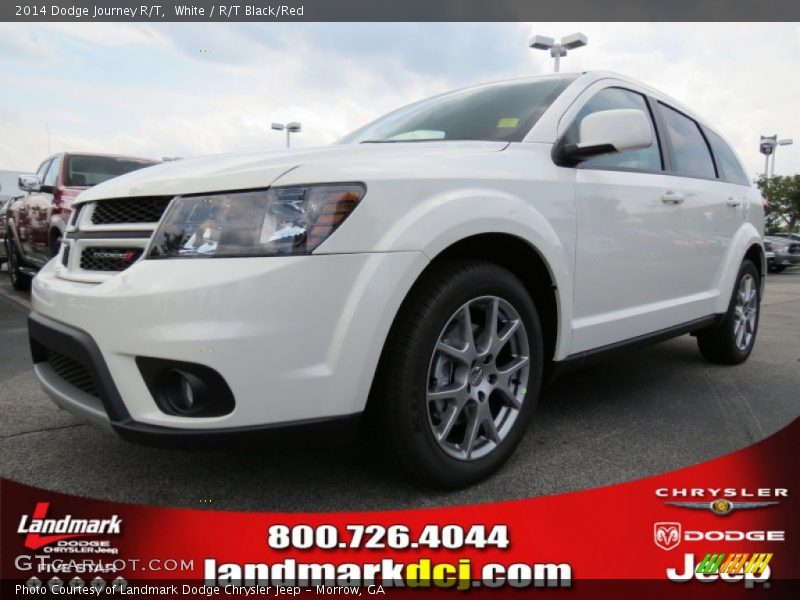 White / R/T Black/Red 2014 Dodge Journey R/T