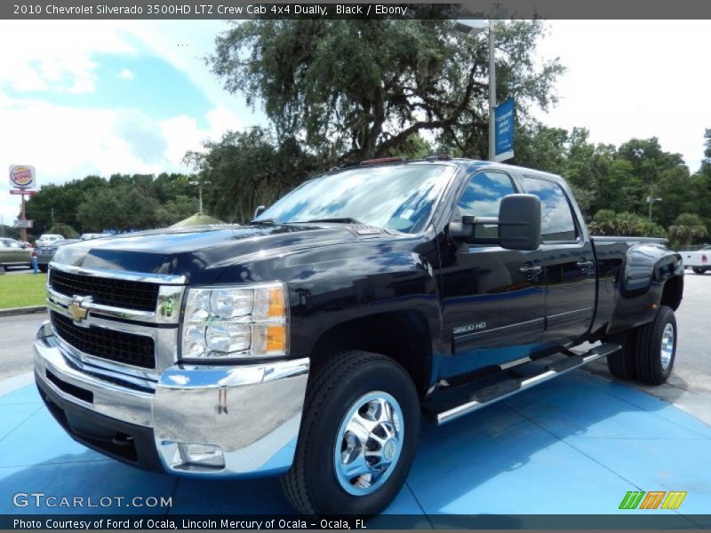 Front 3/4 View of 2010 Silverado 3500HD LTZ Crew Cab 4x4 Dually