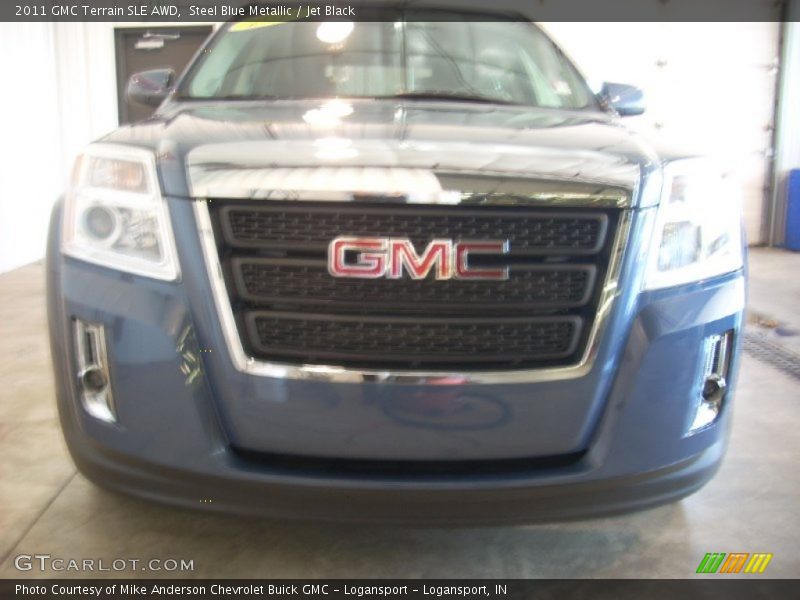 Steel Blue Metallic / Jet Black 2011 GMC Terrain SLE AWD