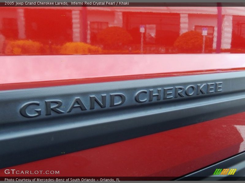 Inferno Red Crystal Pearl / Khaki 2005 Jeep Grand Cherokee Laredo