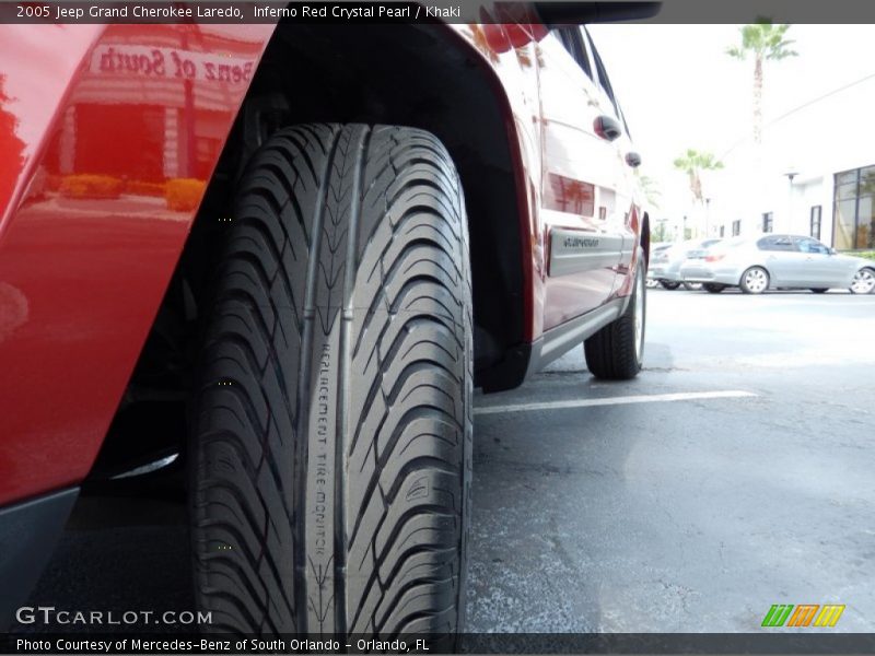 Inferno Red Crystal Pearl / Khaki 2005 Jeep Grand Cherokee Laredo