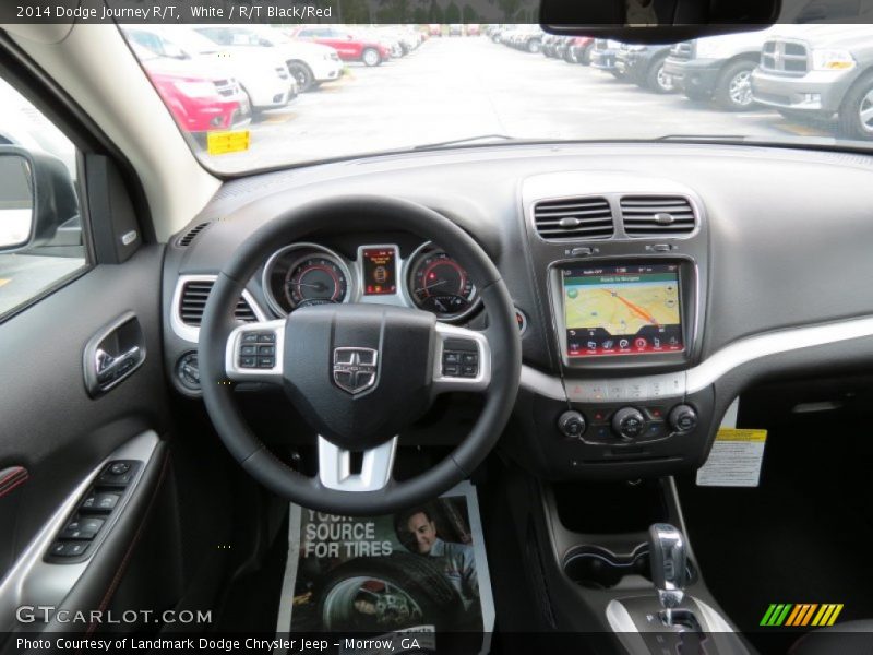 White / R/T Black/Red 2014 Dodge Journey R/T