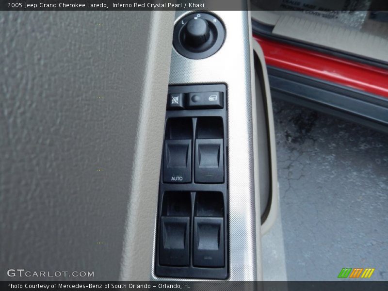 Inferno Red Crystal Pearl / Khaki 2005 Jeep Grand Cherokee Laredo