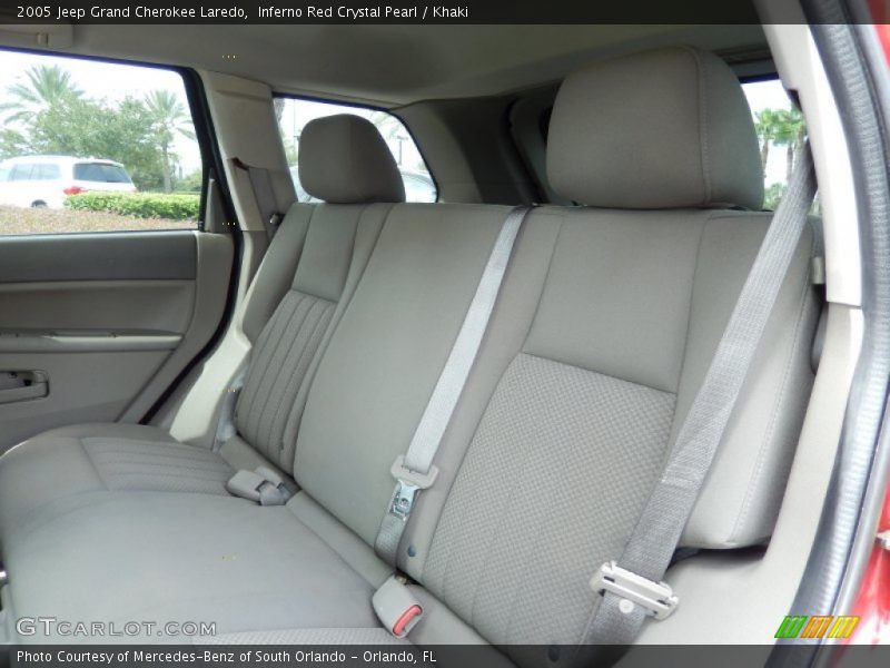 Inferno Red Crystal Pearl / Khaki 2005 Jeep Grand Cherokee Laredo