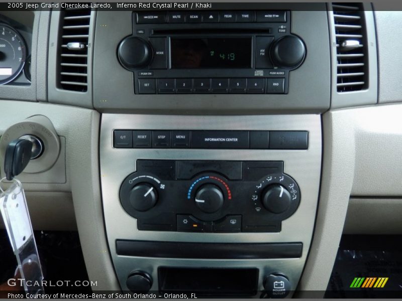 Inferno Red Crystal Pearl / Khaki 2005 Jeep Grand Cherokee Laredo