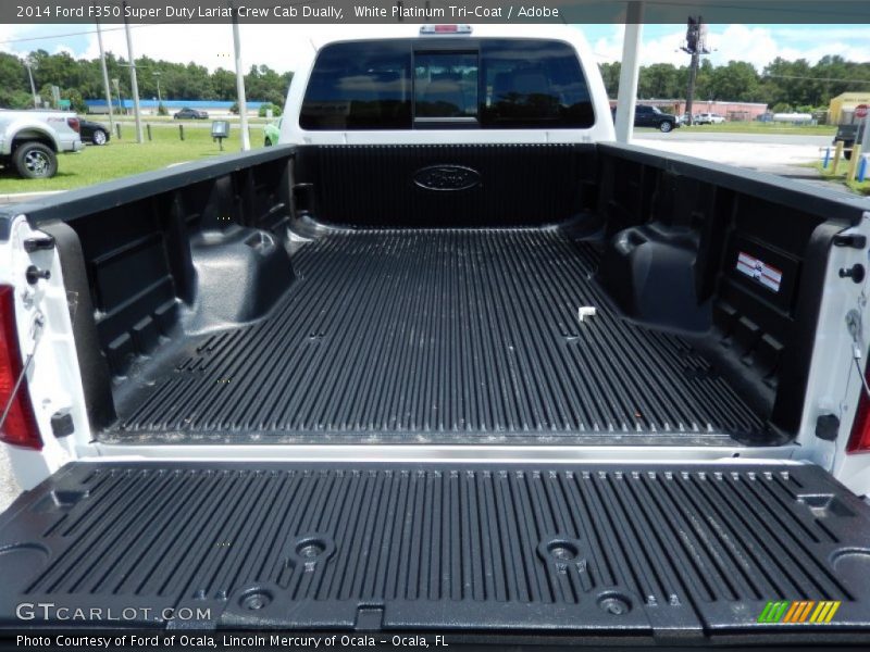 White Platinum Tri-Coat / Adobe 2014 Ford F350 Super Duty Lariat Crew Cab Dually