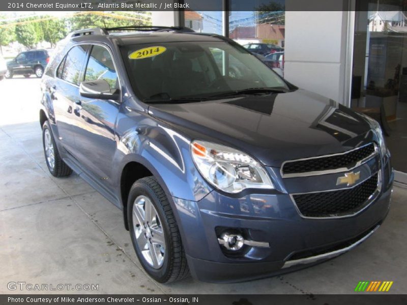 Atlantis Blue Metallic / Jet Black 2014 Chevrolet Equinox LTZ