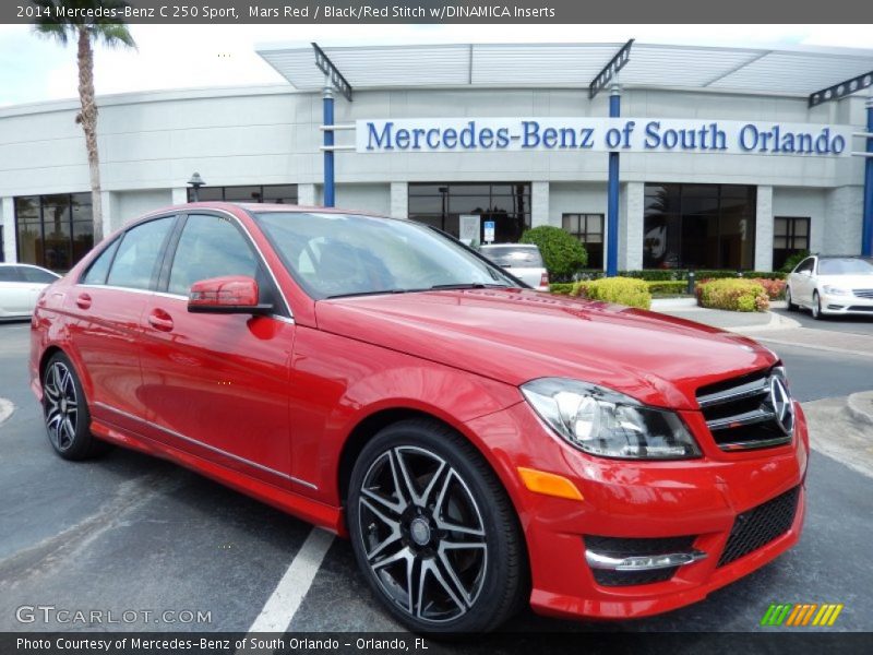 Mars Red / Black/Red Stitch w/DINAMICA Inserts 2014 Mercedes-Benz C 250 Sport