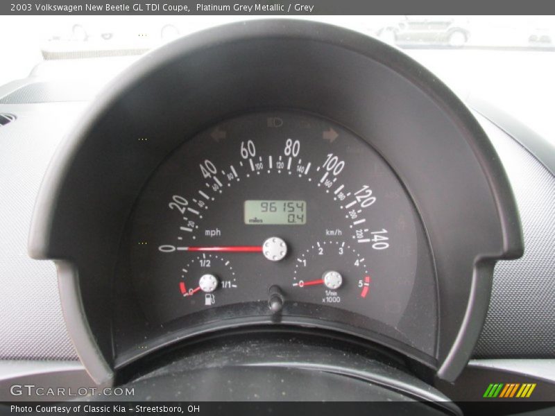 Platinum Grey Metallic / Grey 2003 Volkswagen New Beetle GL TDI Coupe