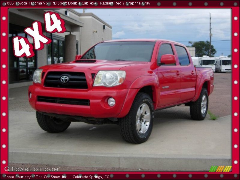 Radiant Red / Graphite Gray 2005 Toyota Tacoma V6 TRD Sport Double Cab 4x4