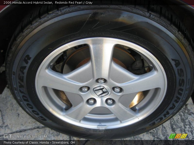 Redondo Red Pearl / Gray 2006 Honda Accord Hybrid Sedan