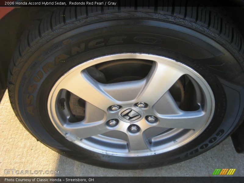 Redondo Red Pearl / Gray 2006 Honda Accord Hybrid Sedan