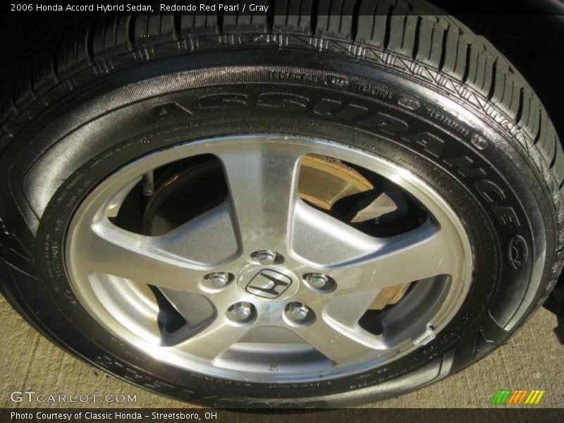 Redondo Red Pearl / Gray 2006 Honda Accord Hybrid Sedan