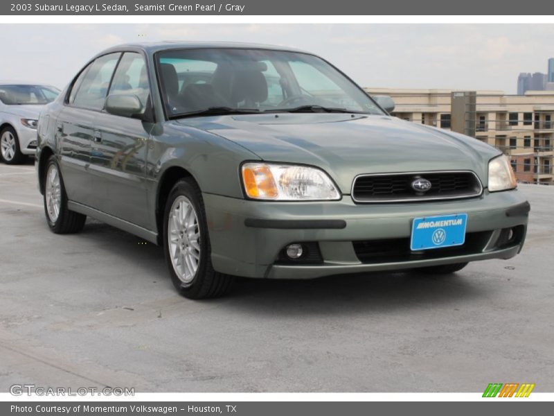 Seamist Green Pearl / Gray 2003 Subaru Legacy L Sedan