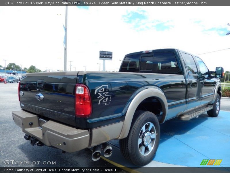 Green Gem Metallic / King Ranch Chaparral Leather/Adobe Trim 2014 Ford F250 Super Duty King Ranch Crew Cab 4x4
