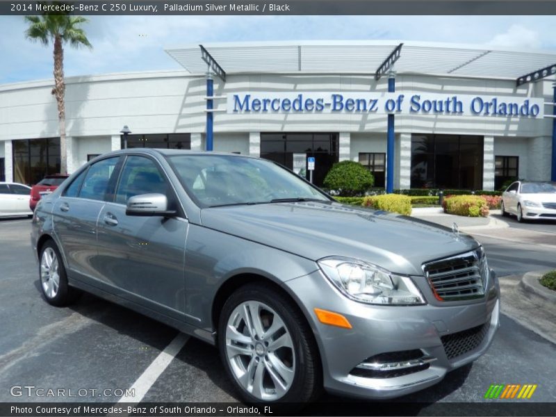 Palladium Silver Metallic / Black 2014 Mercedes-Benz C 250 Luxury