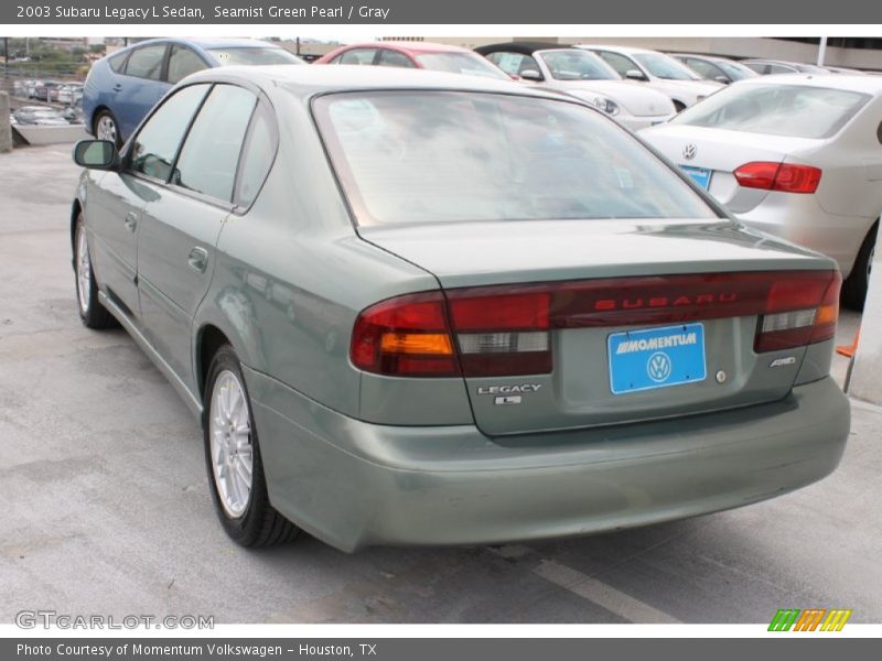 Seamist Green Pearl / Gray 2003 Subaru Legacy L Sedan