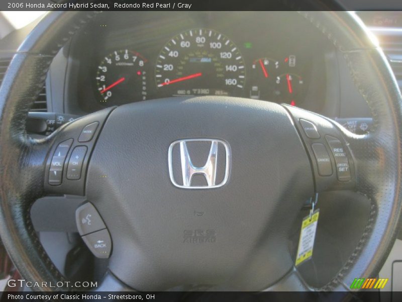Redondo Red Pearl / Gray 2006 Honda Accord Hybrid Sedan