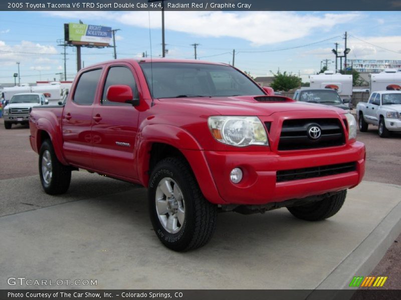 Radiant Red / Graphite Gray 2005 Toyota Tacoma V6 TRD Sport Double Cab 4x4