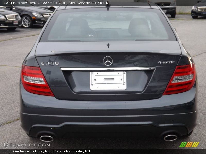 Steel Grey Metallic / Black 2014 Mercedes-Benz C 300 4Matic Sport