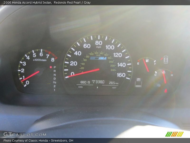 Redondo Red Pearl / Gray 2006 Honda Accord Hybrid Sedan