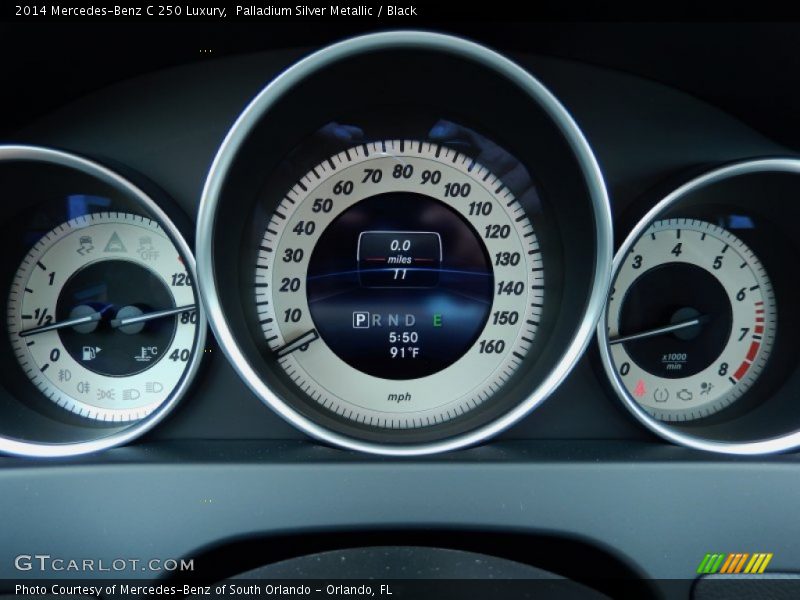 Palladium Silver Metallic / Black 2014 Mercedes-Benz C 250 Luxury