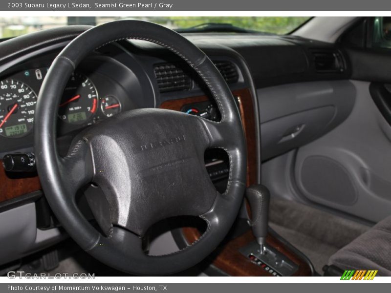 Seamist Green Pearl / Gray 2003 Subaru Legacy L Sedan