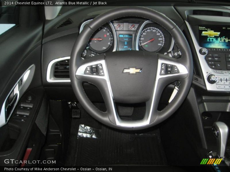 Atlantis Blue Metallic / Jet Black 2014 Chevrolet Equinox LTZ