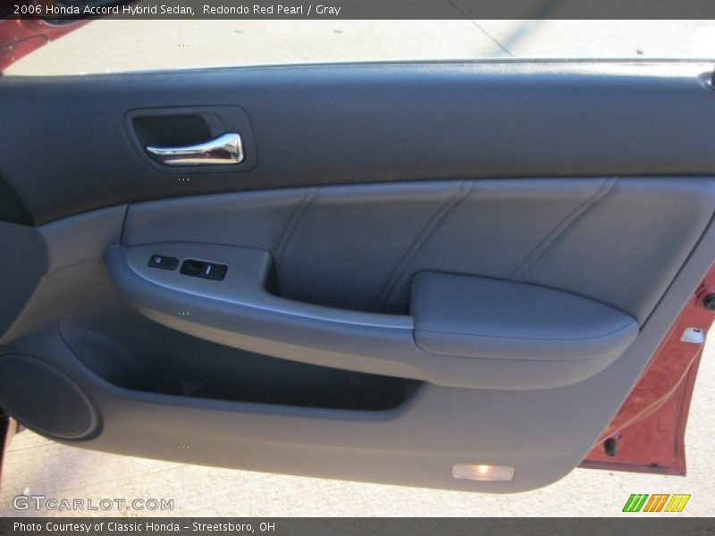 Redondo Red Pearl / Gray 2006 Honda Accord Hybrid Sedan