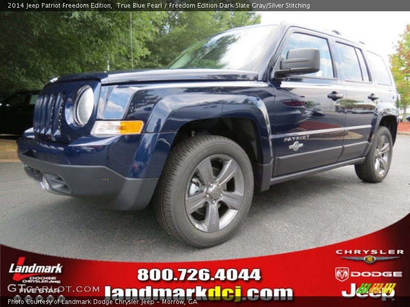 True Blue Pearl / Freedom Edition Dark Slate Gray/Silver Stitching 2014 Jeep Patriot Freedom Edition