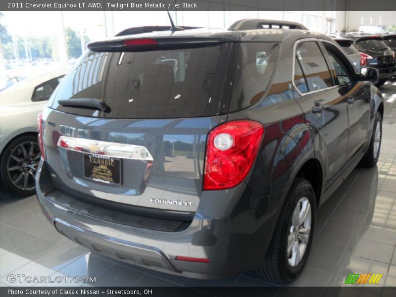 Twilight Blue Metallic / Jet Black 2011 Chevrolet Equinox LT AWD