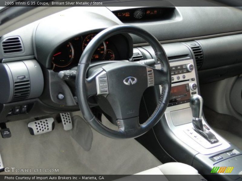 Brilliant Silver Metallic / Stone 2005 Infiniti G 35 Coupe