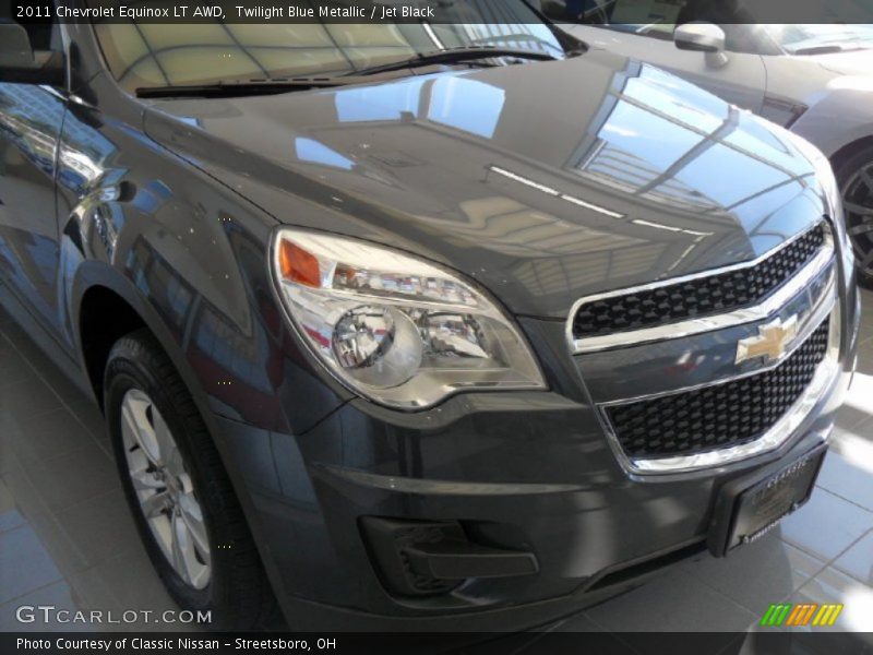 Twilight Blue Metallic / Jet Black 2011 Chevrolet Equinox LT AWD